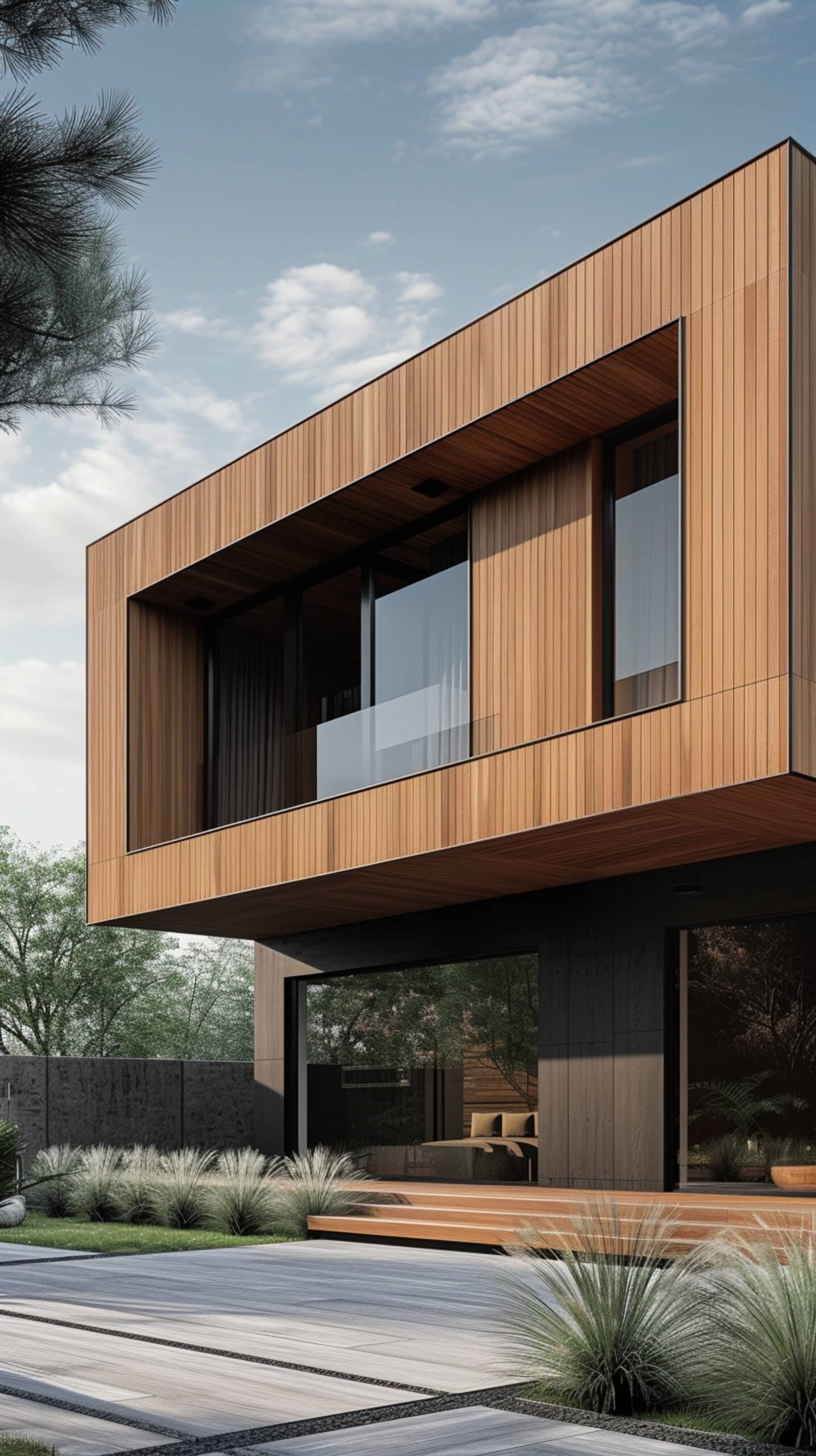 3d rendering wooden house (1)