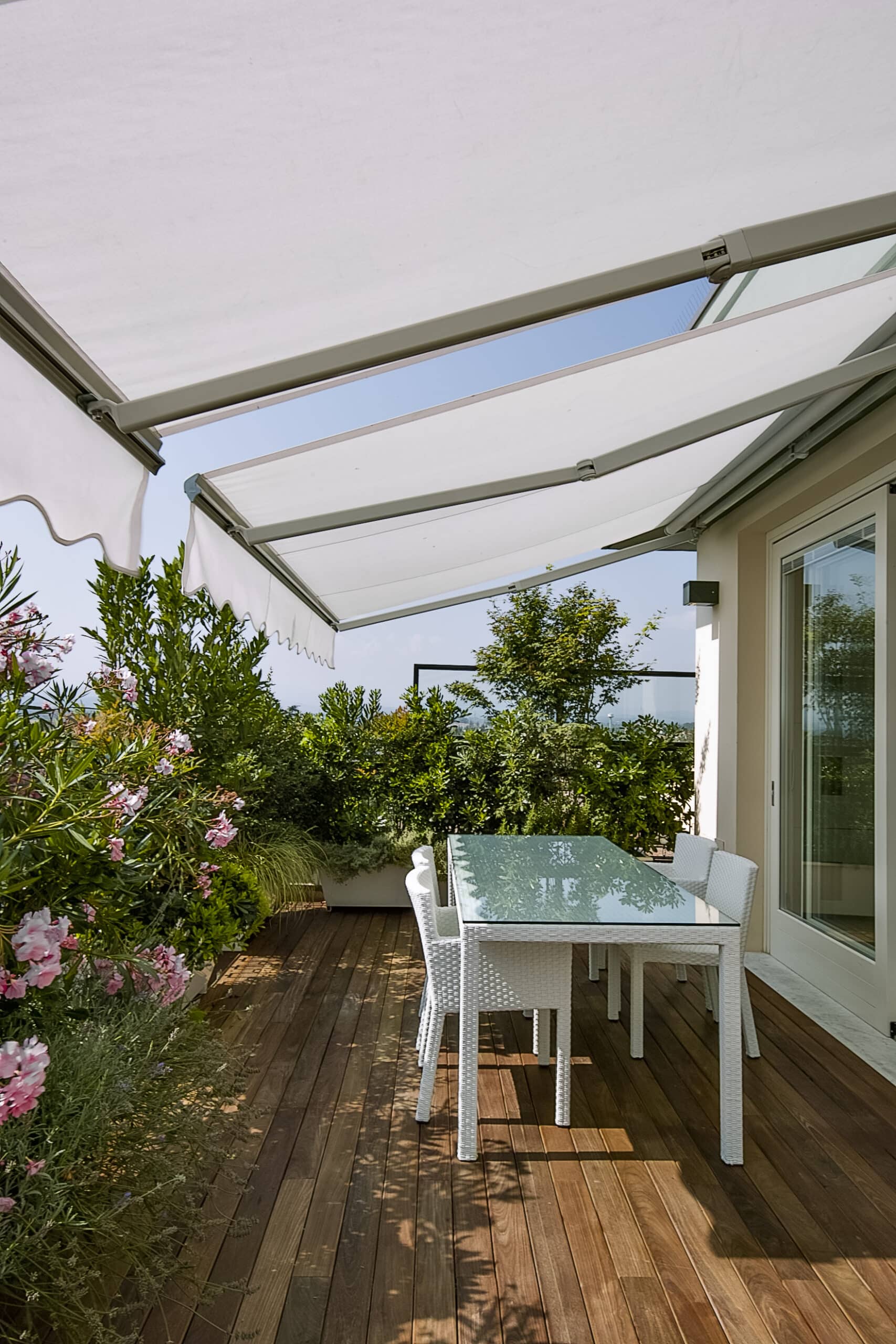 Exterior shot of a modern terrace